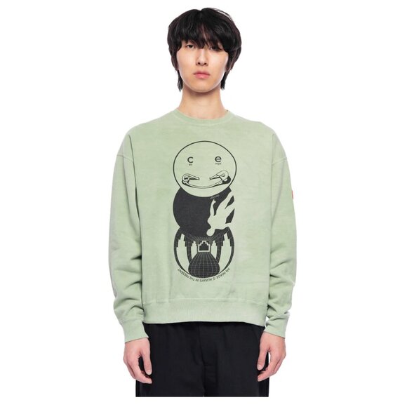 Cav Empt Overdye Md In The Present Crewneck 'Green' - Picture 1 of 14